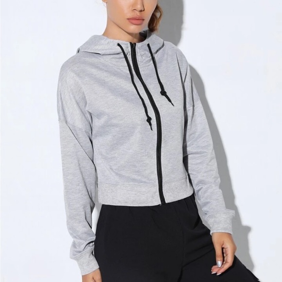 4/15$ Athletic zip hoodie Heathered grey - Picture 3 of 5